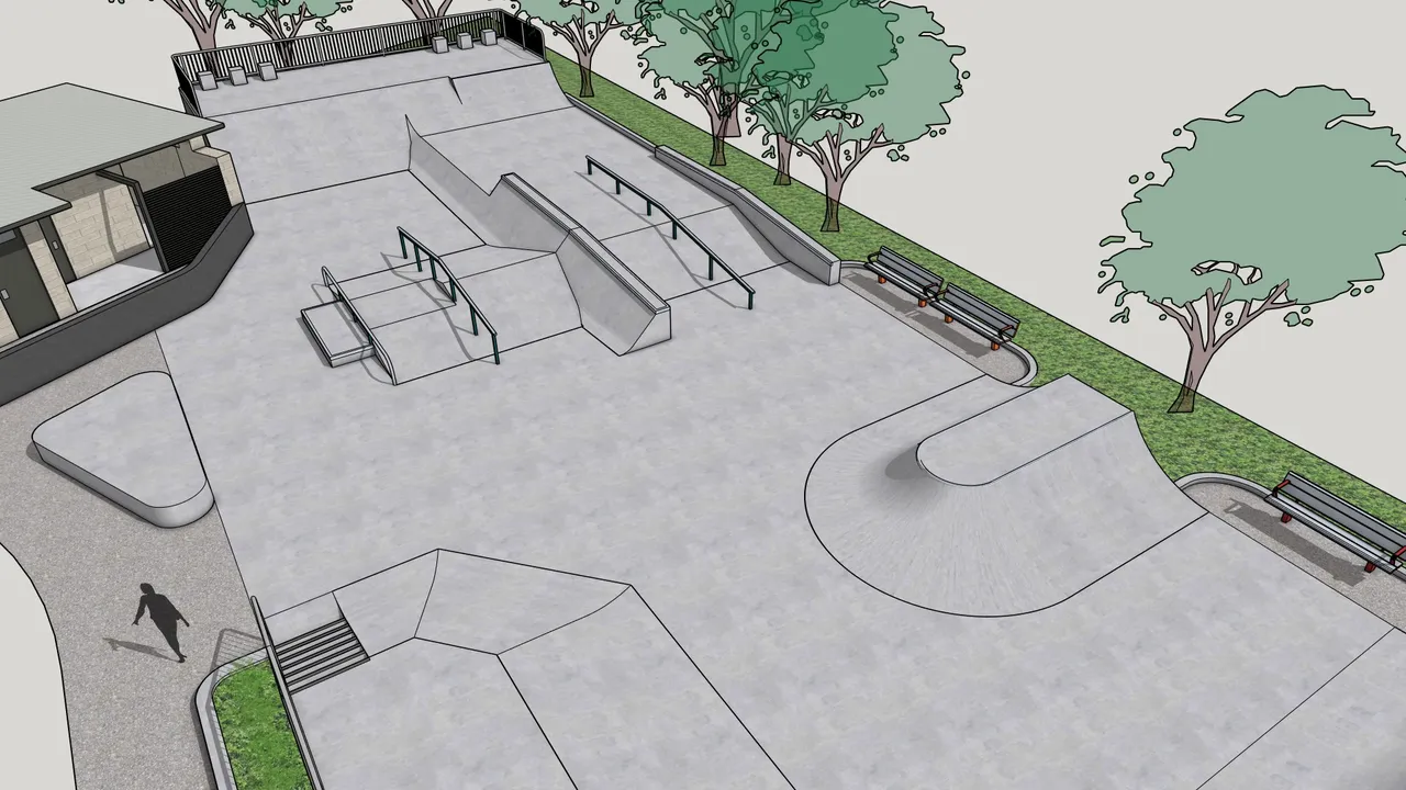 Artist impression of new Maleny Skate Park