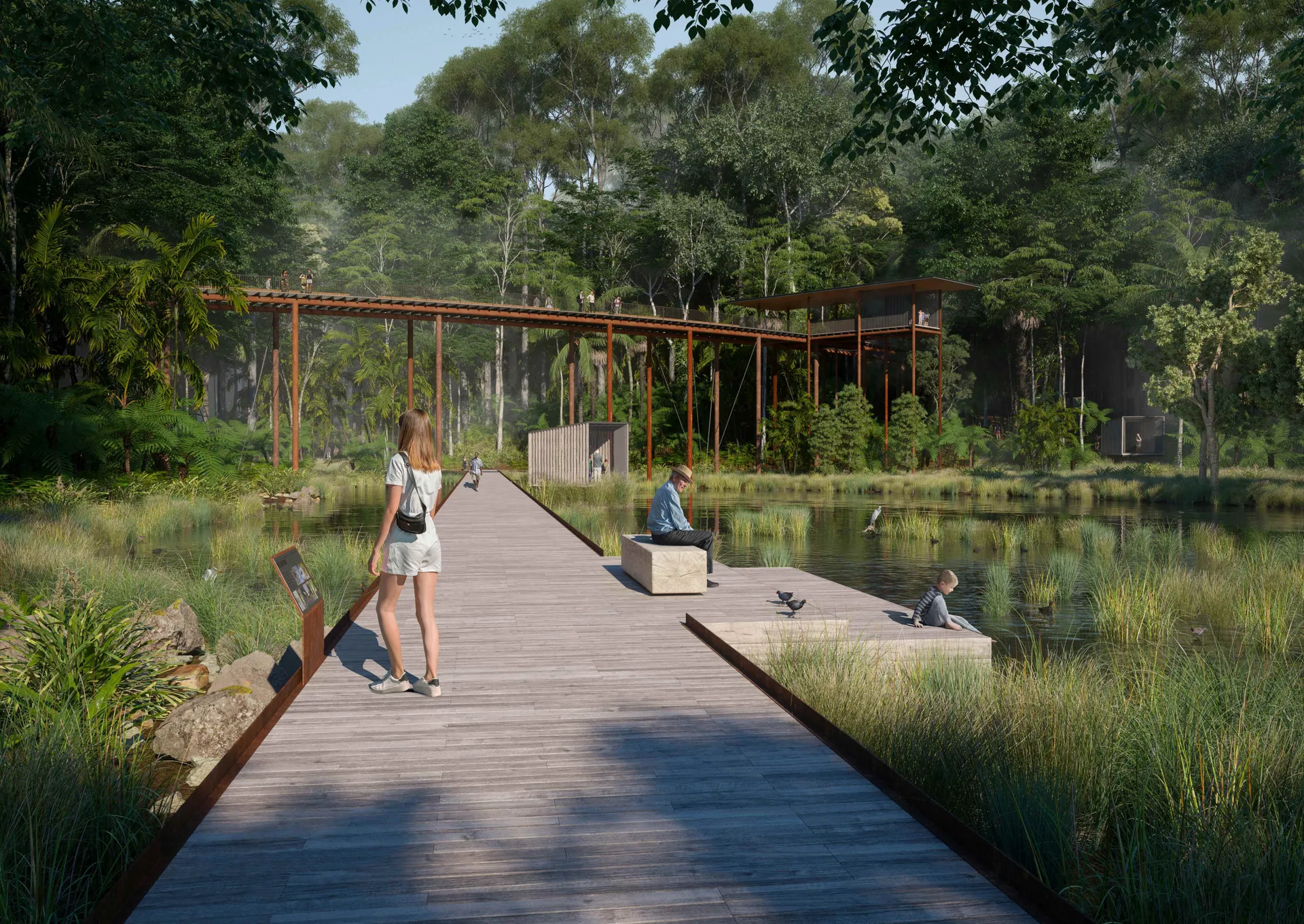 Artist impression of wetlands at the Ecological Park.