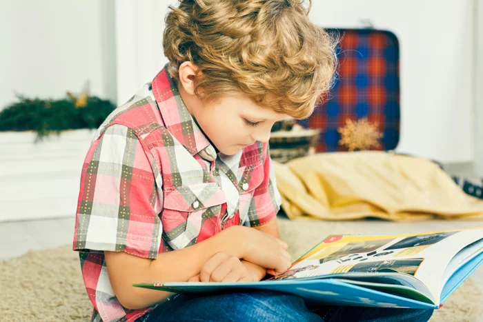 A child reading a book