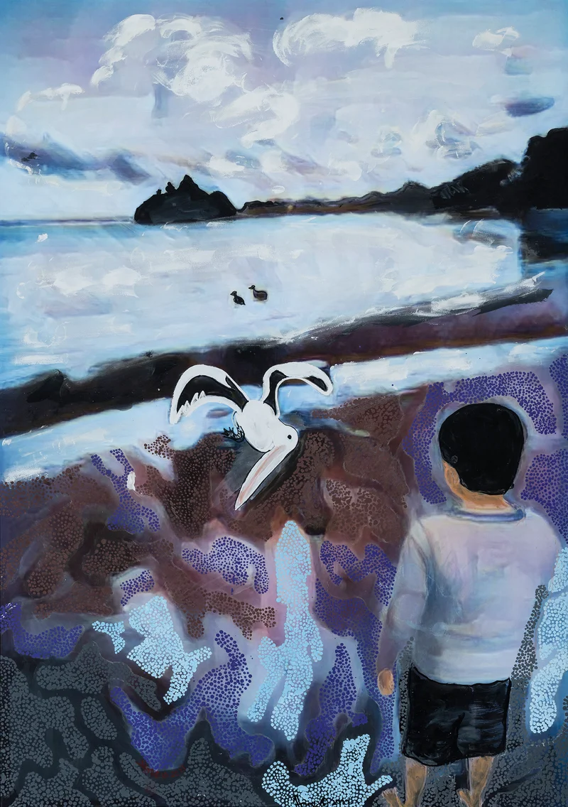 Guyu and Friend Mr. Pelican