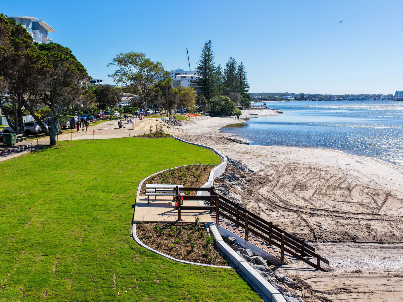 TS Onslow seawall renewal completed June 2026 - stairs to beach