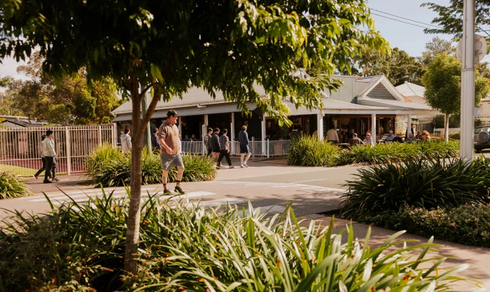 New crossing in the beautiful town heart of Cribb Street, Landsborough