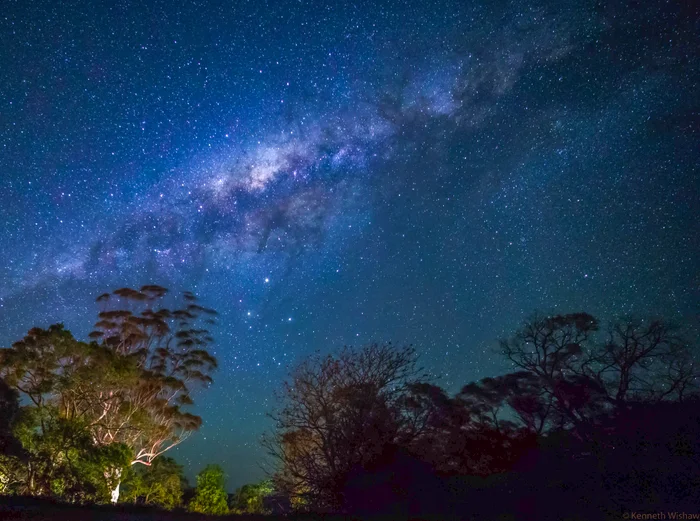 The night sky over the Sunshine Coast International Dark Sky Reserve. 