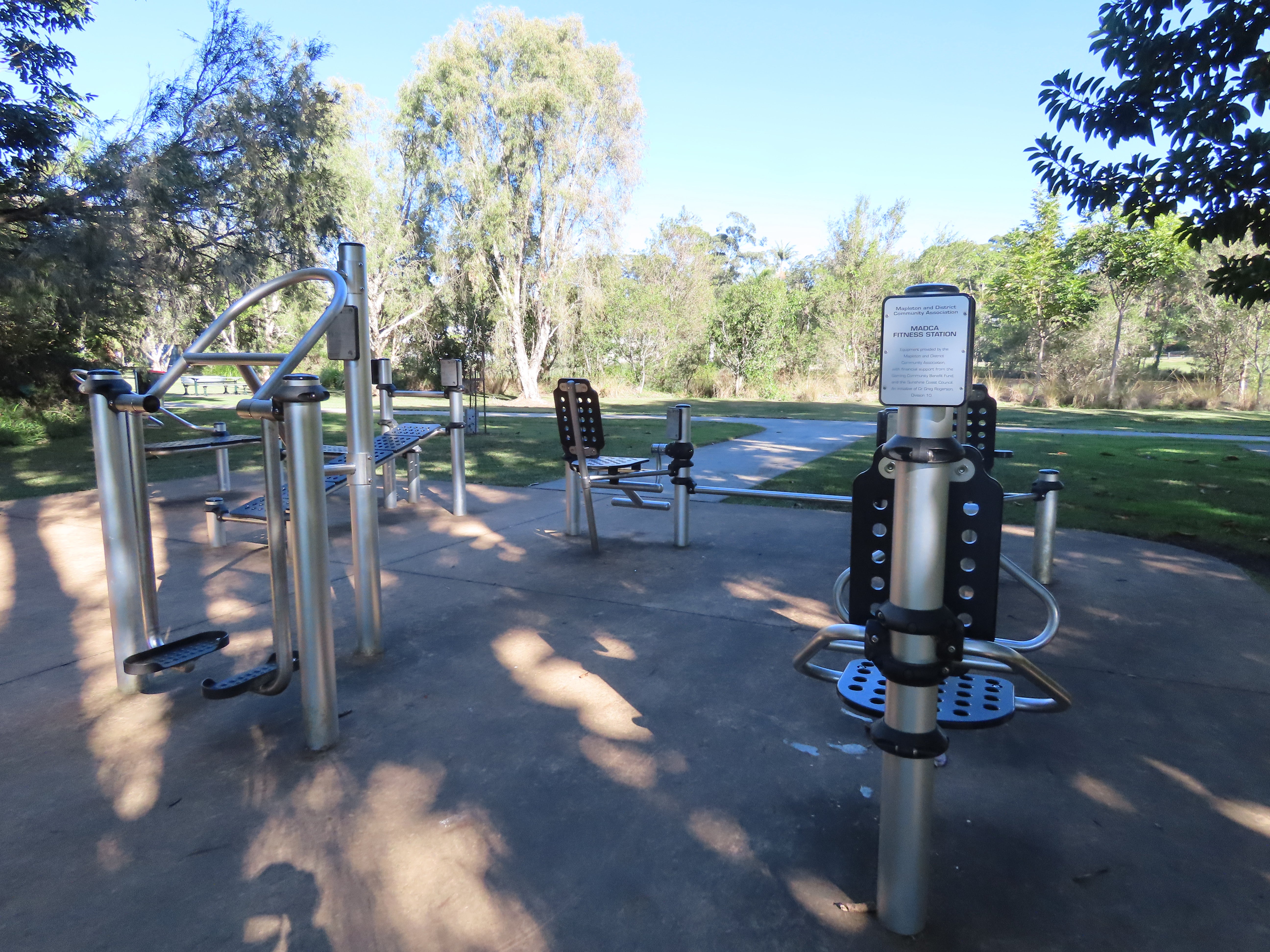 Mapleton Lilyponds Park exercise equipment