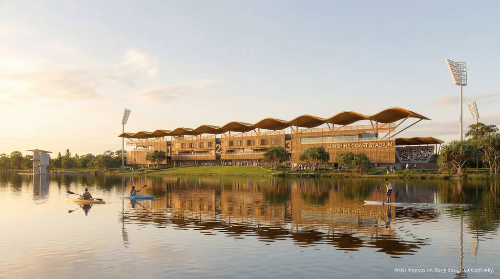 Artist impression of the Sunshine Coast Stadium Upgrade