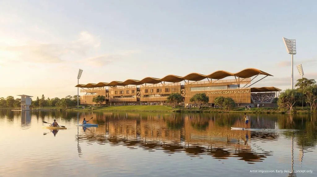 Artist impression of the Sunshine Coast Stadium Upgrade