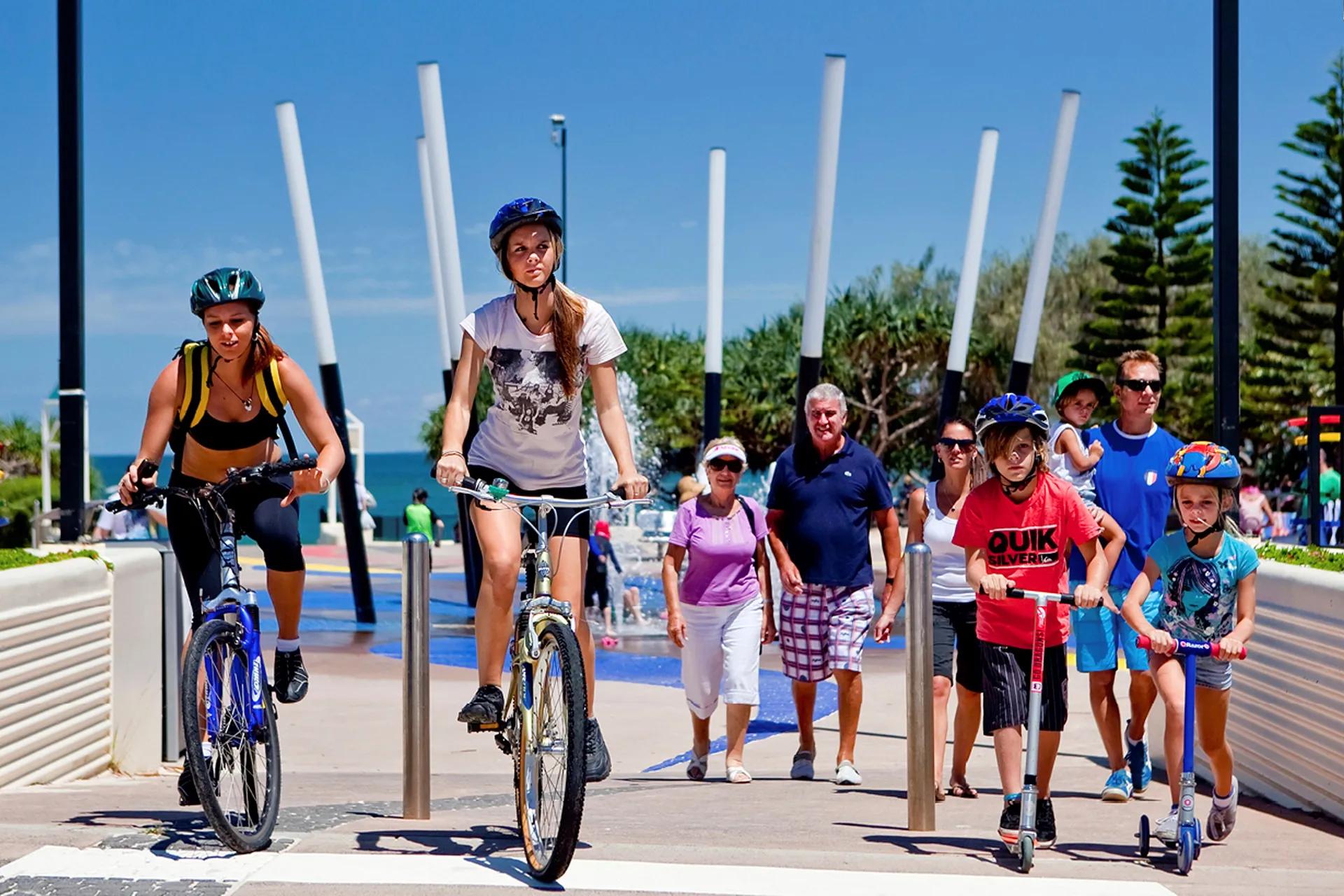 Sunshine Coast lifestyle in action at Kings Beach.