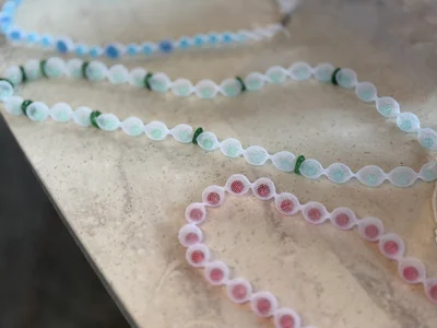 Shibori necklaces by Nicole Voevodin-Cash