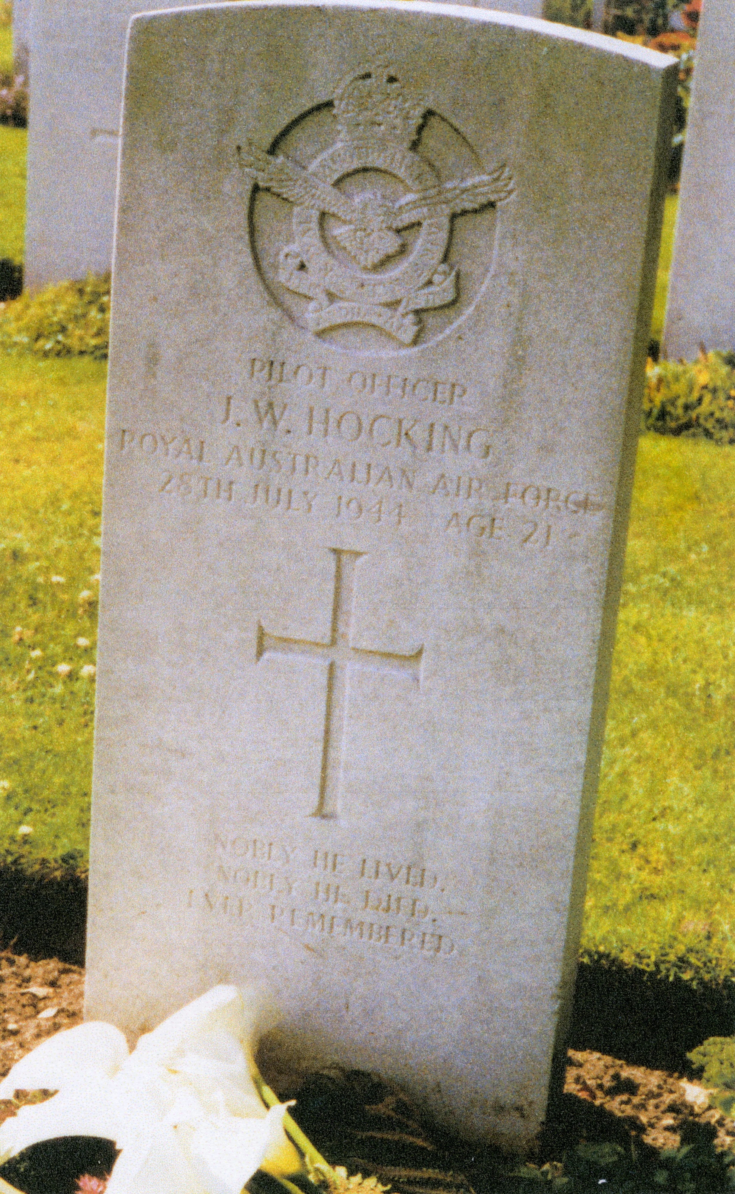 Jim Hocking's headstone