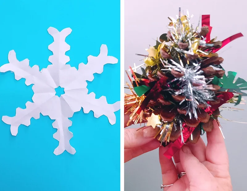 Make your own snowflakes and festive pinecone at Nambour Museum.