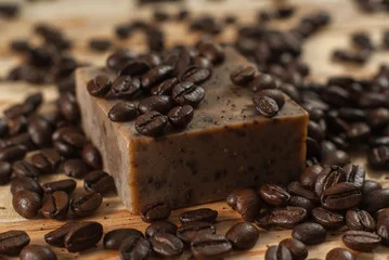 exfoliating coffee soap bar