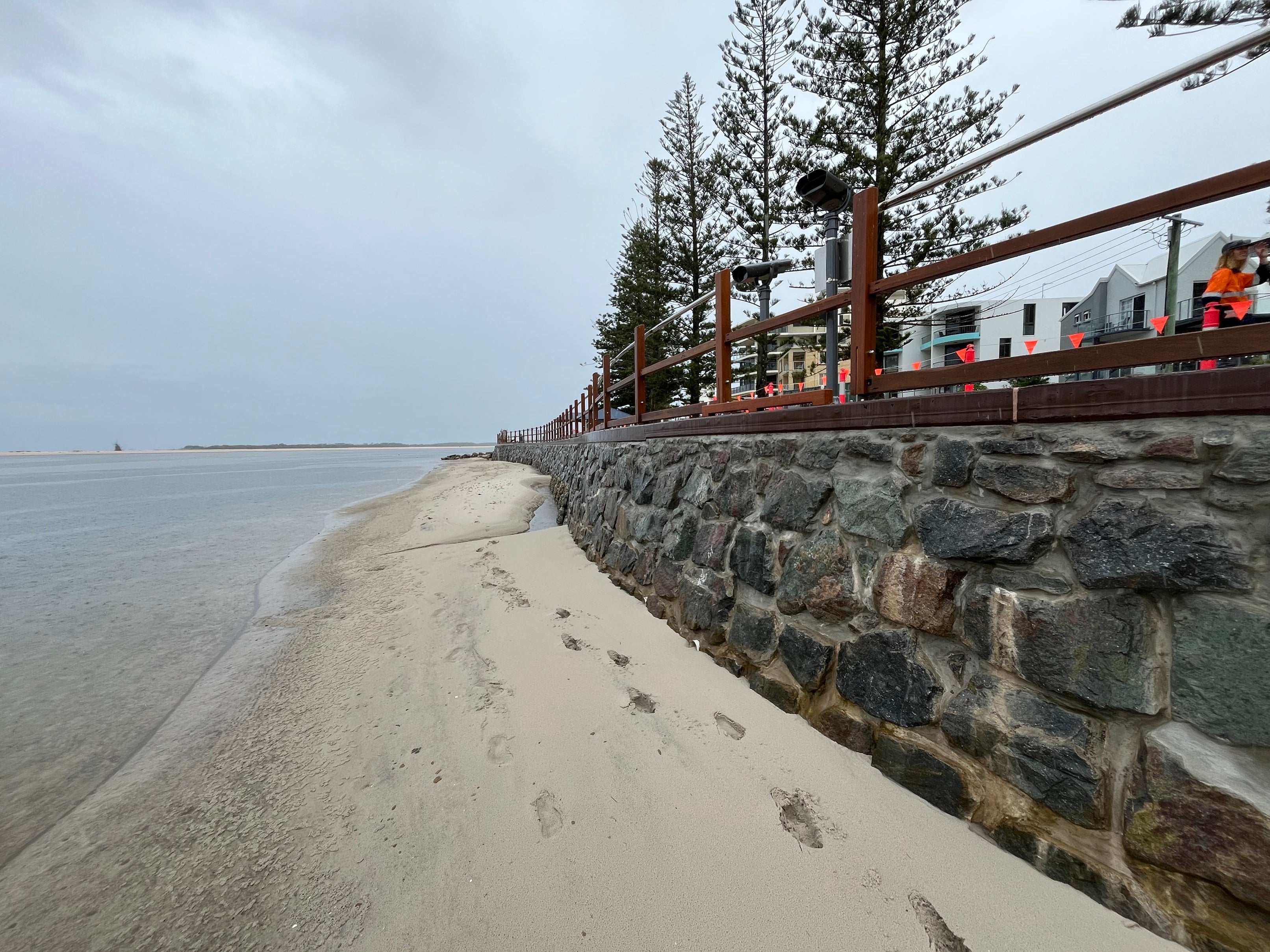 New seawall at Golden Beach.