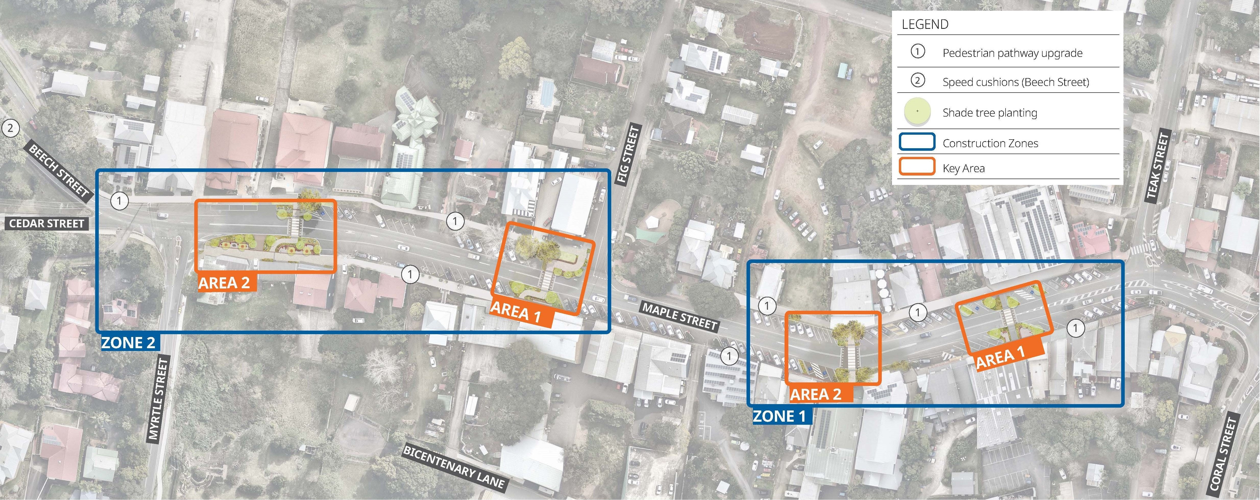 Maple Street Maleny Streetscape: Overview Final Design Plan
