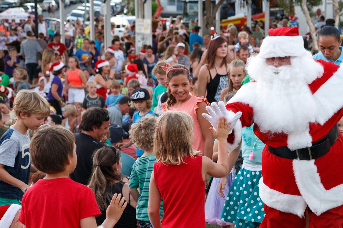 Santa at a festive event in Caloundra