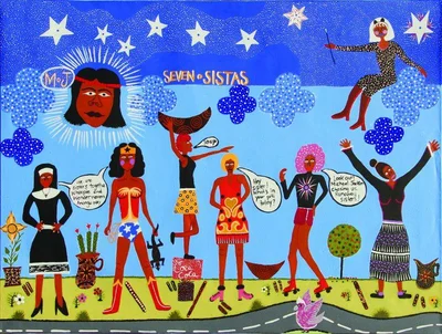 Seven Sistas tea towel