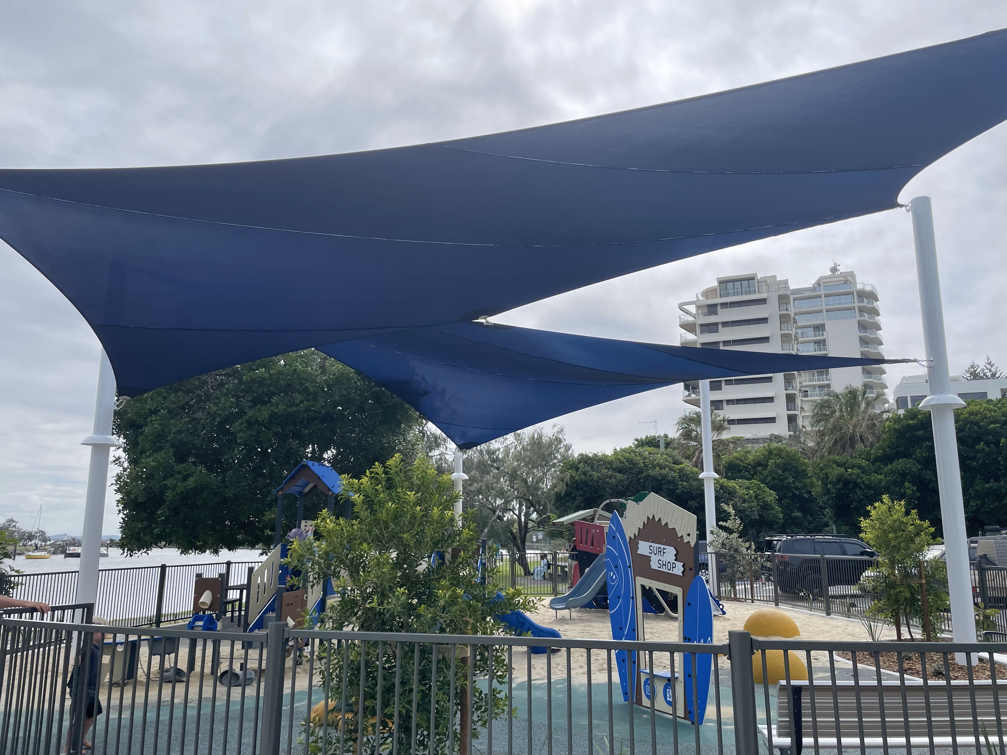 Upgrade playground with new shade sails at La Balsa Park, Buddina