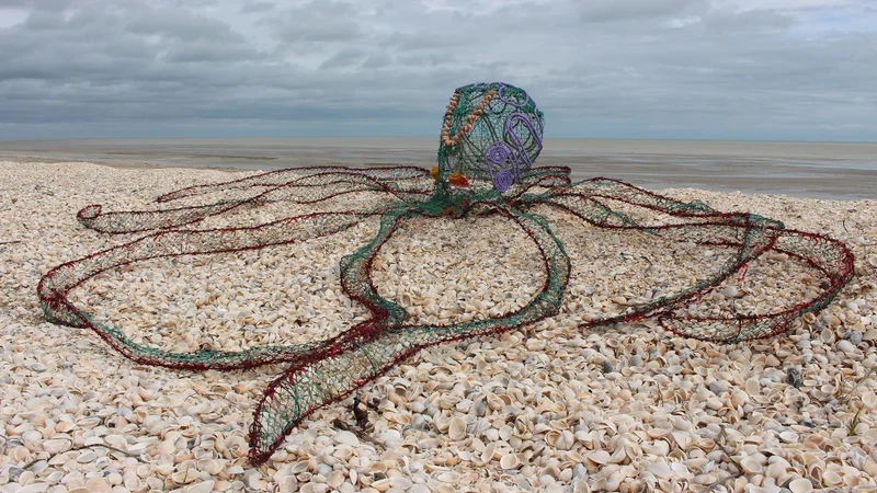 Ghost net sculptures from Pormpuraaw