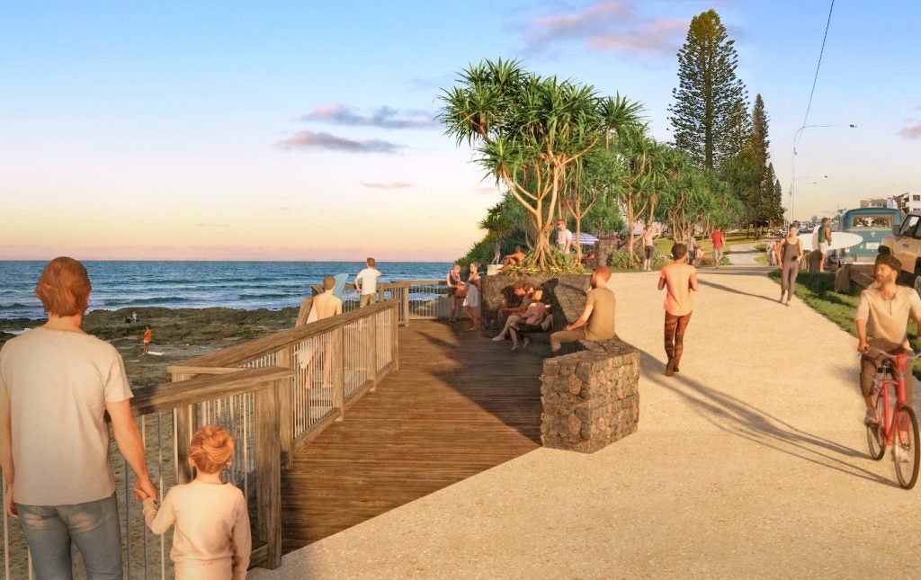 Artist impression of Alex Bluff Foreshore Park improvements concept plan. 