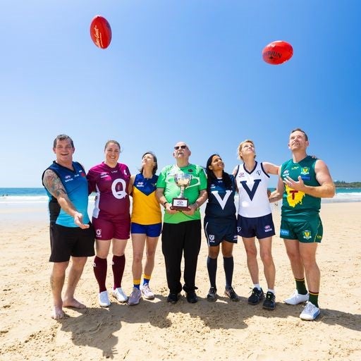 AFL Masters participants at Mooloolaba