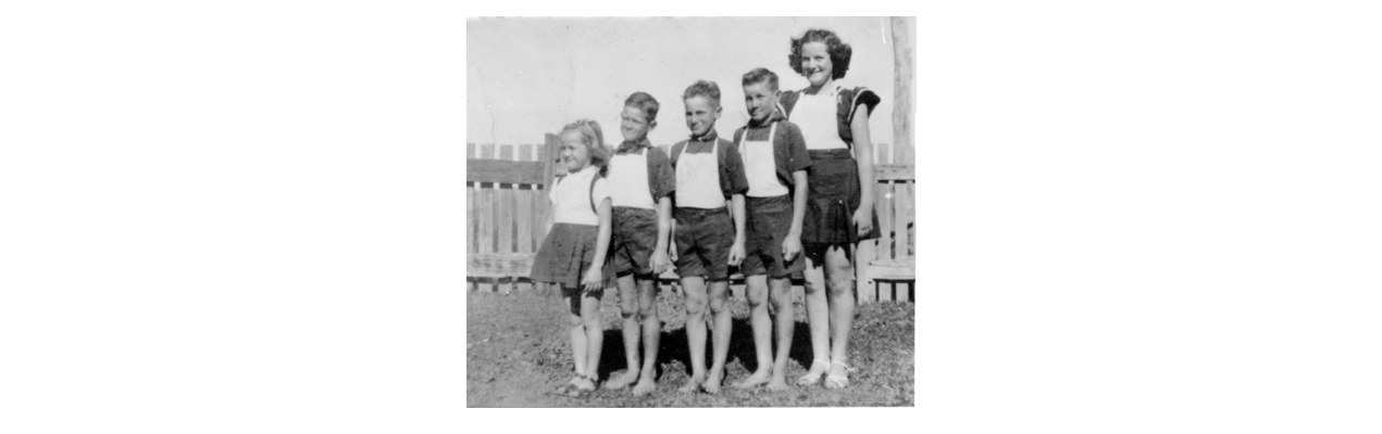 Students wearing the Cooloolabin State School's first sports uniform in 1946. Courtesy Picture Sunshine Coast