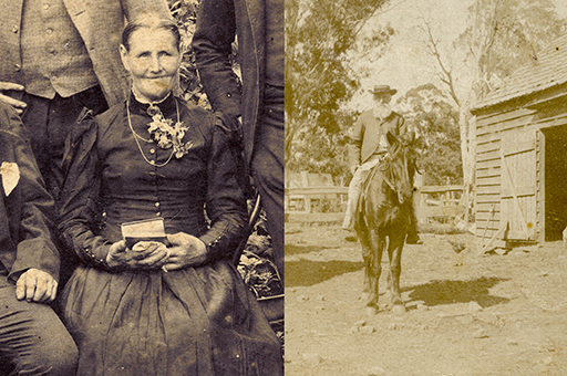 During the Victorian era it was common for people to wear mourning jewellery to remember the passing of a loved one. Mary’s mourning brooch is visible in the picture on the left from c1895. When Mary passed away in 1900, William Grigor wore a black armband in remembrance. This arm band can be seen in the picture on the right from c1900.