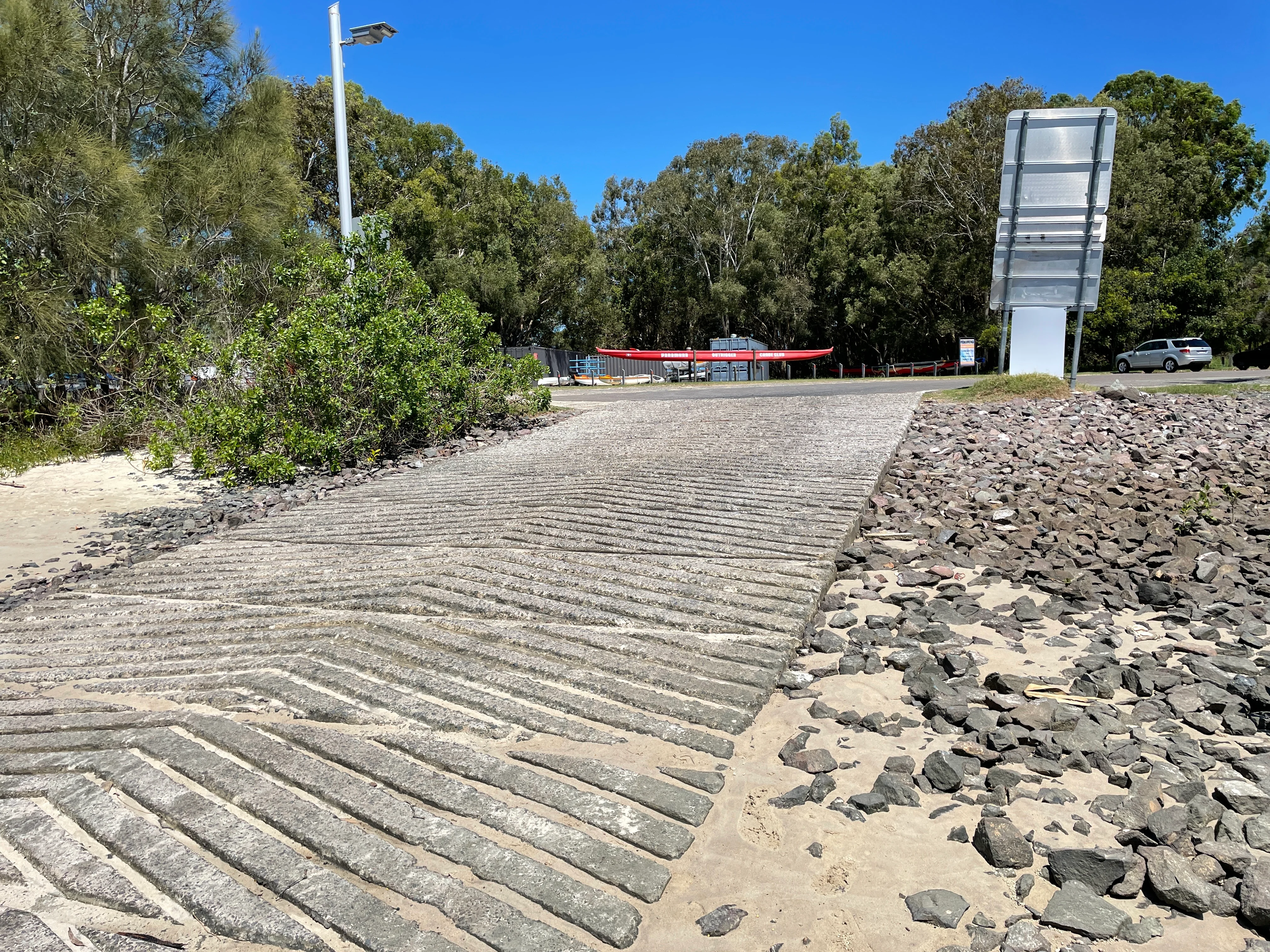 Ageing boat ramp to be replaced with easy-access ramp and 36 car-trailer parks. 