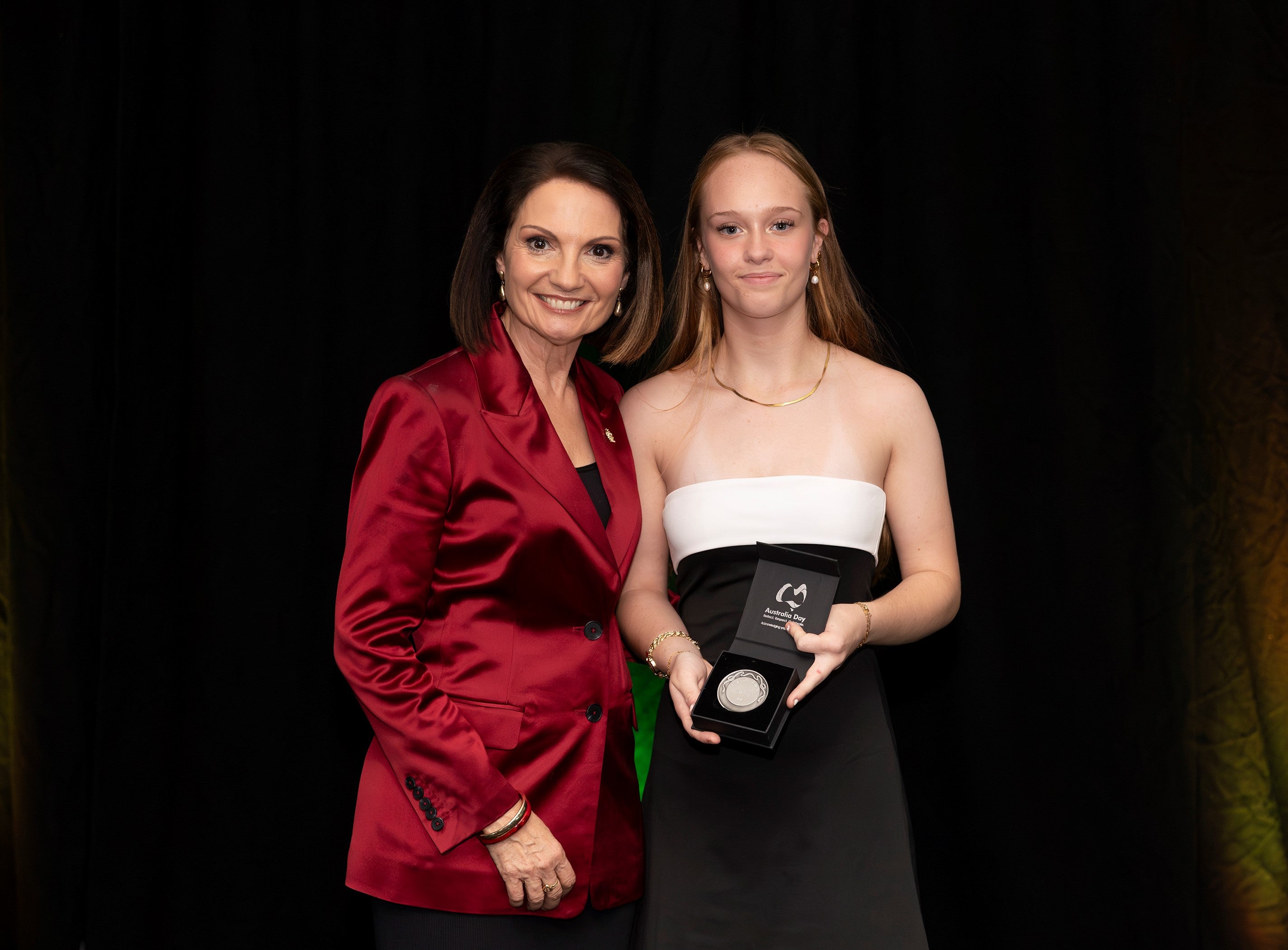 Mayor Rosanna Natoli and Young Citizen of the Year Jessica Cronin.