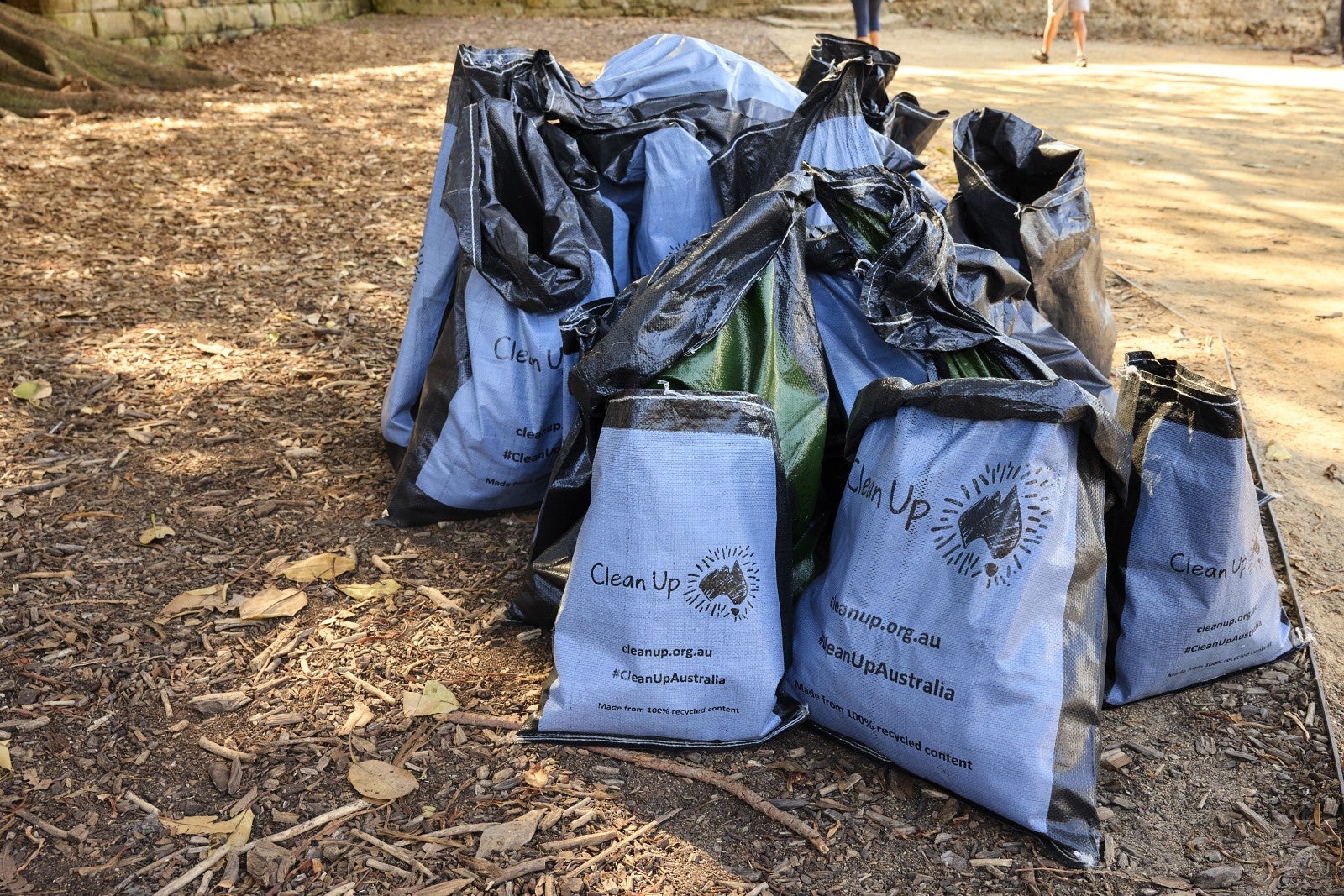 Clean up Australia Day bags full of rubbish