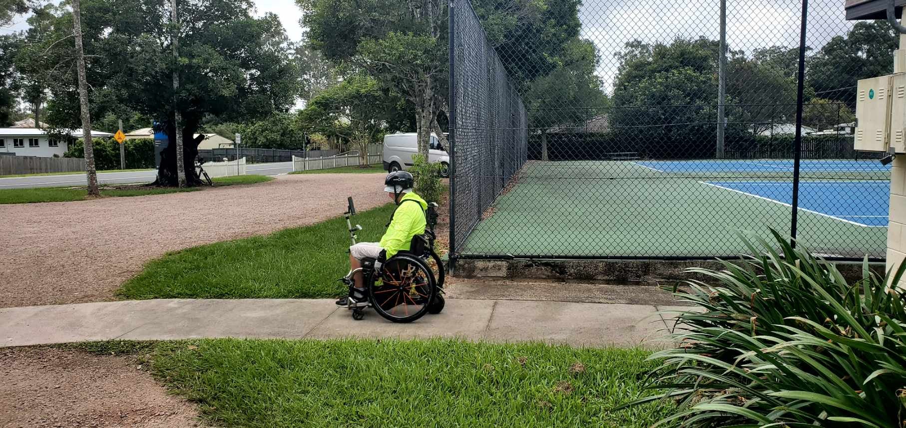 Wheelchair pilot mapping for the Mobility Mapping project in Landsborough, March 2025