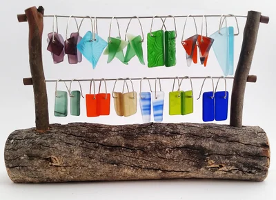 Stick + Stone sea glass earrings