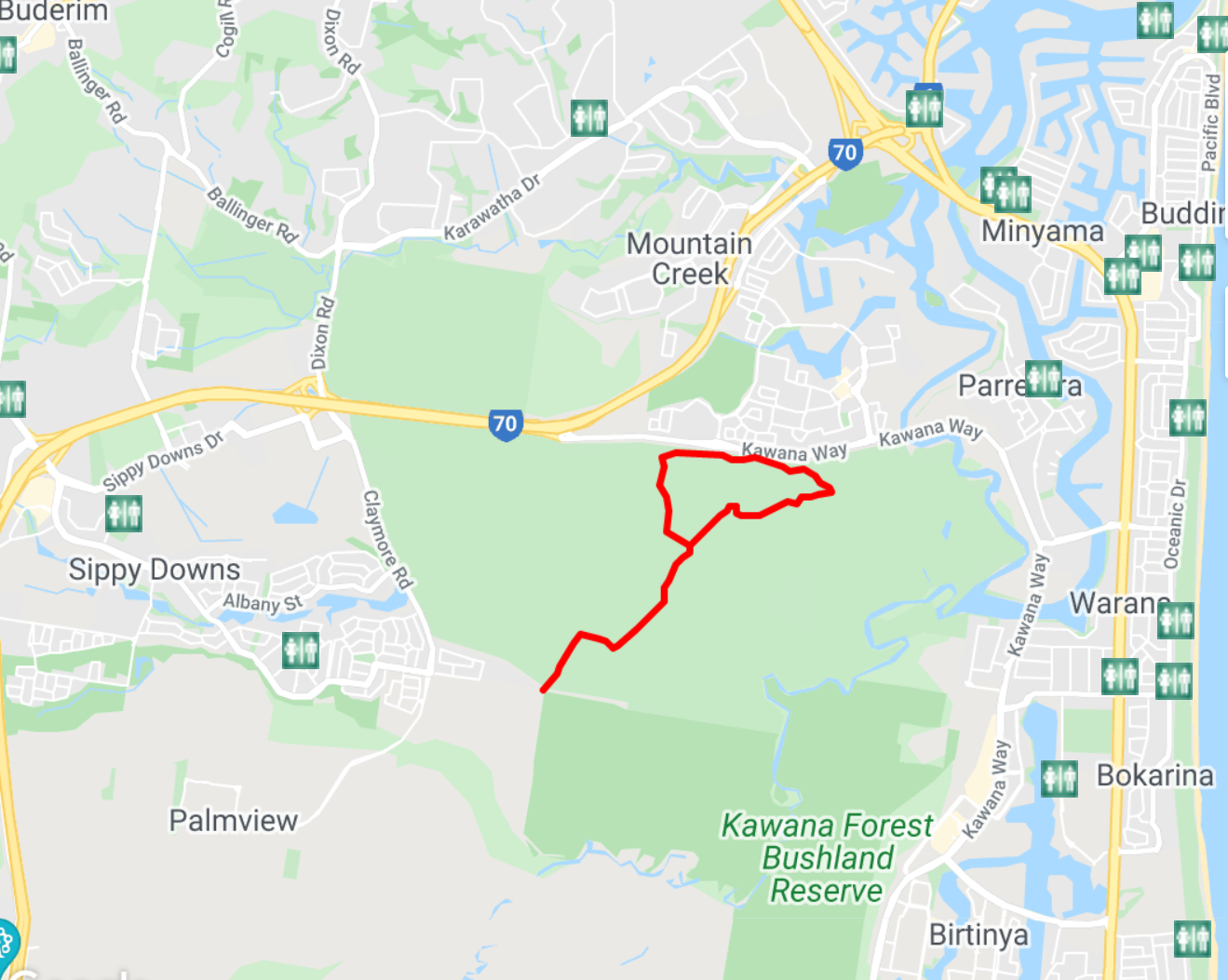 Mooloolah River National Park, Sippy Downs map