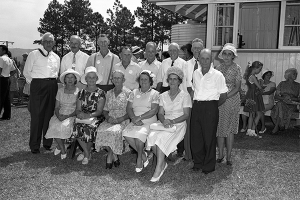 Group of past pupils at the Mons State School Golden Jubilee Celebrations, Mons, 12 February 1966.