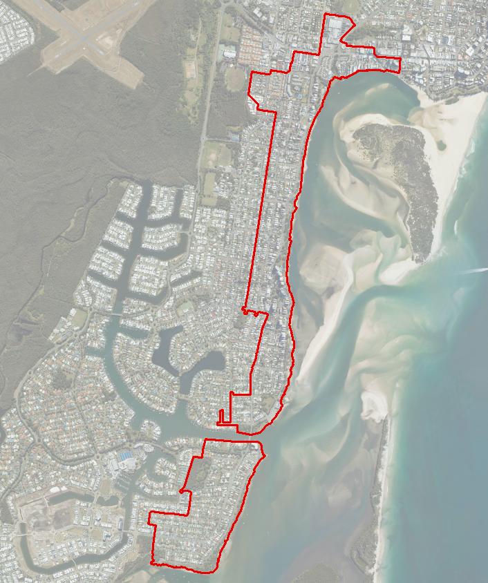 Golden Beach and Caloundra site context map