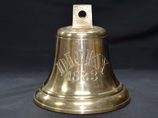 SS Dicky Replica Bell 2016. Olds Engineering in Maryborough were contracted to create three replica bells, using a mould cast from the original. It is anticipated that one bell will become part of an interpretive display at Dicky Beach Park. Sunshine Coast Heritage Collection.