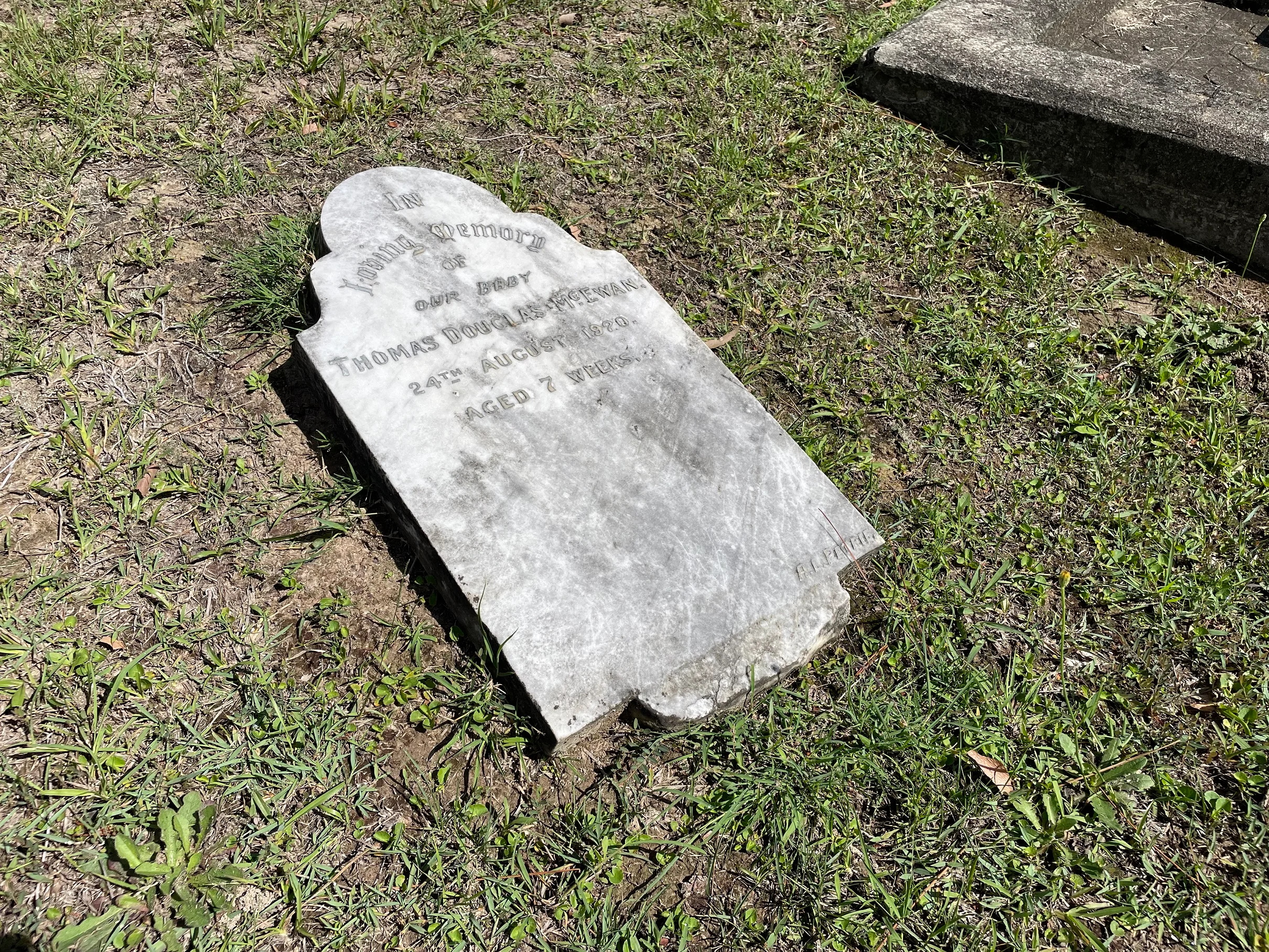 A L Petrie headstone