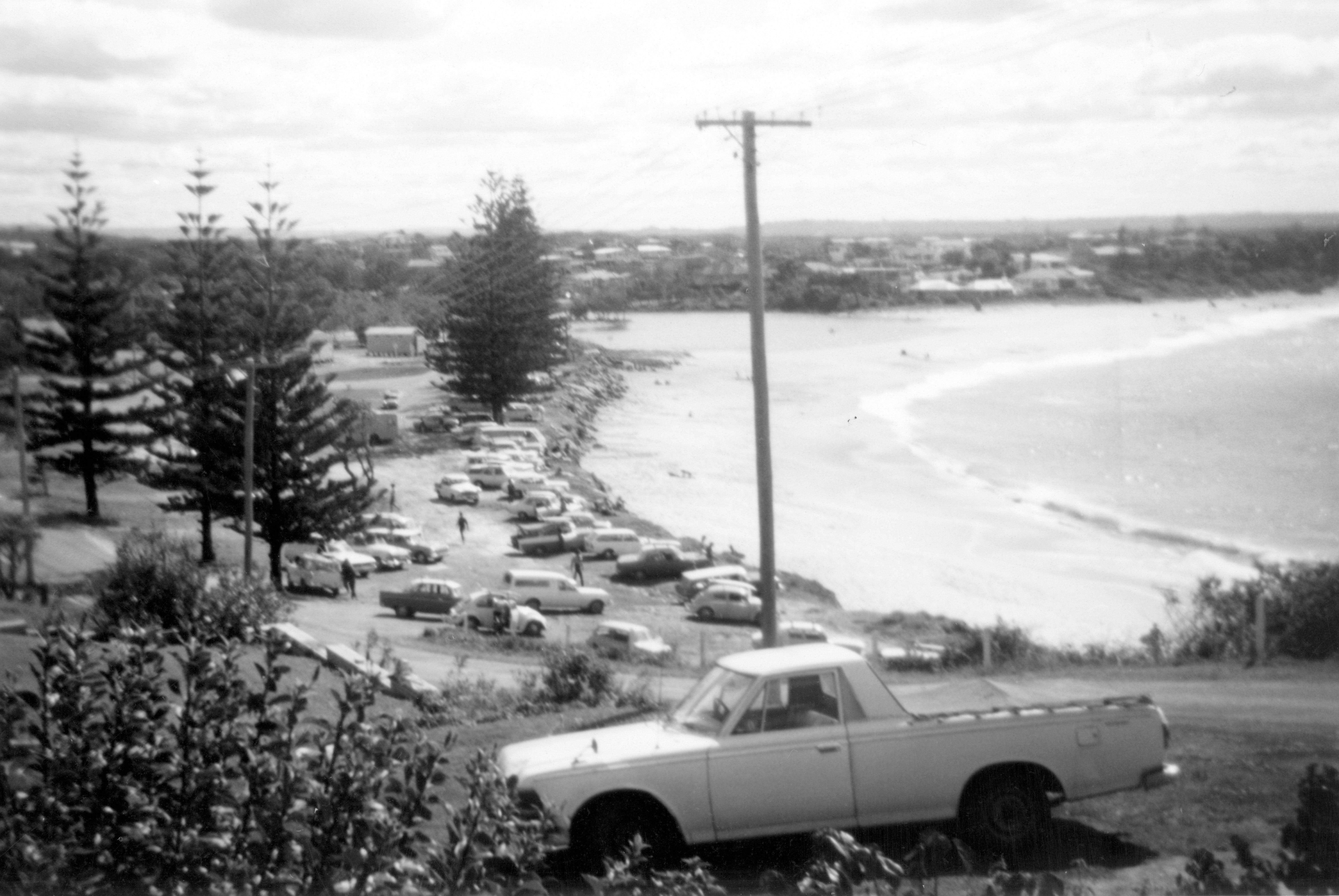 Looking north from Queen of Colonies Parade, Moffat Headland, ca 1970- from Sunshine Coast Council Heritage Library's Picture Sunshine Coast collection.