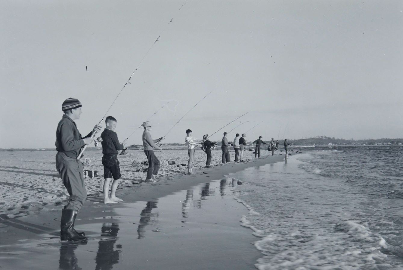 Boys fishing at North Shore