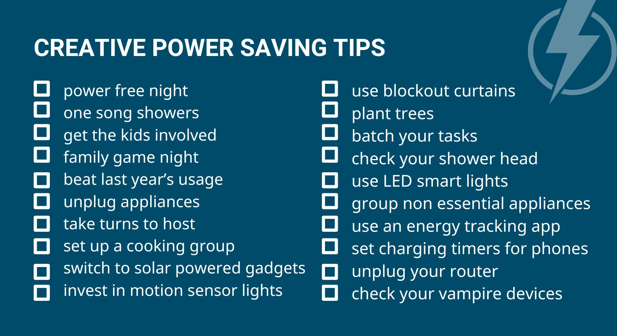 energy saving tips