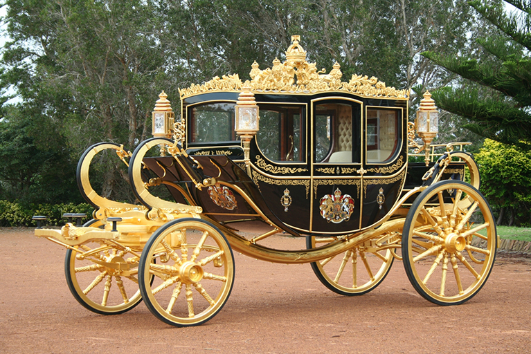 Diamond Jubilee Coach Renowned Sydney coach builder W. J. Frecklington designed and built a coach for Her Majesty which was used during the Diamond Jubilee. Incorporating timber from historic vessels, buildings, and artifacts. A piece of the original Bankfoot House was offered for incorporation in the coach and installed as part of a seat.