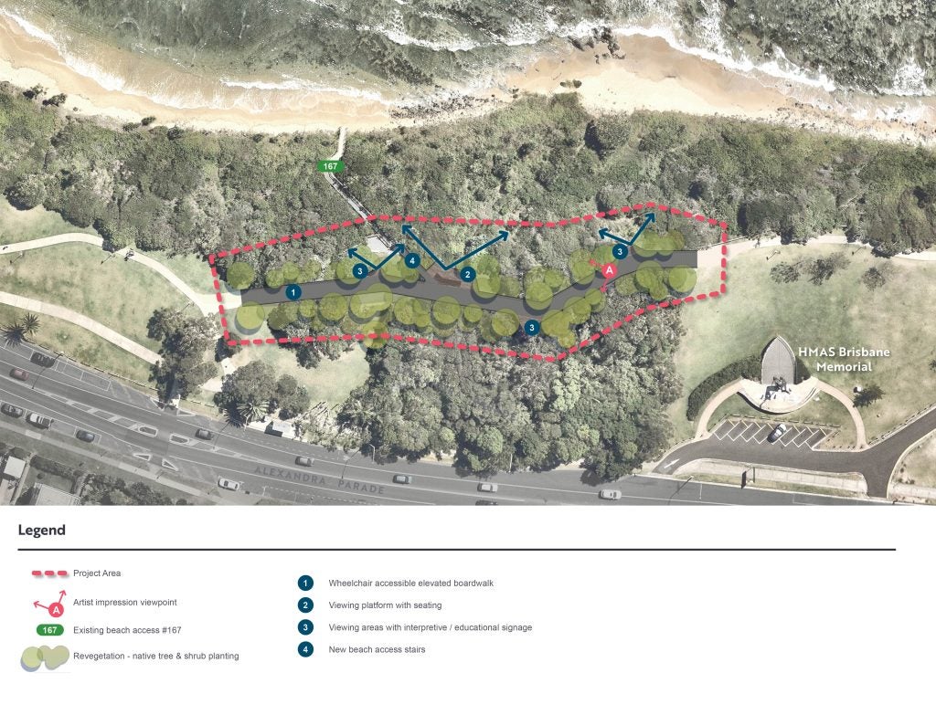 Location of works for proposed boardwalk. 