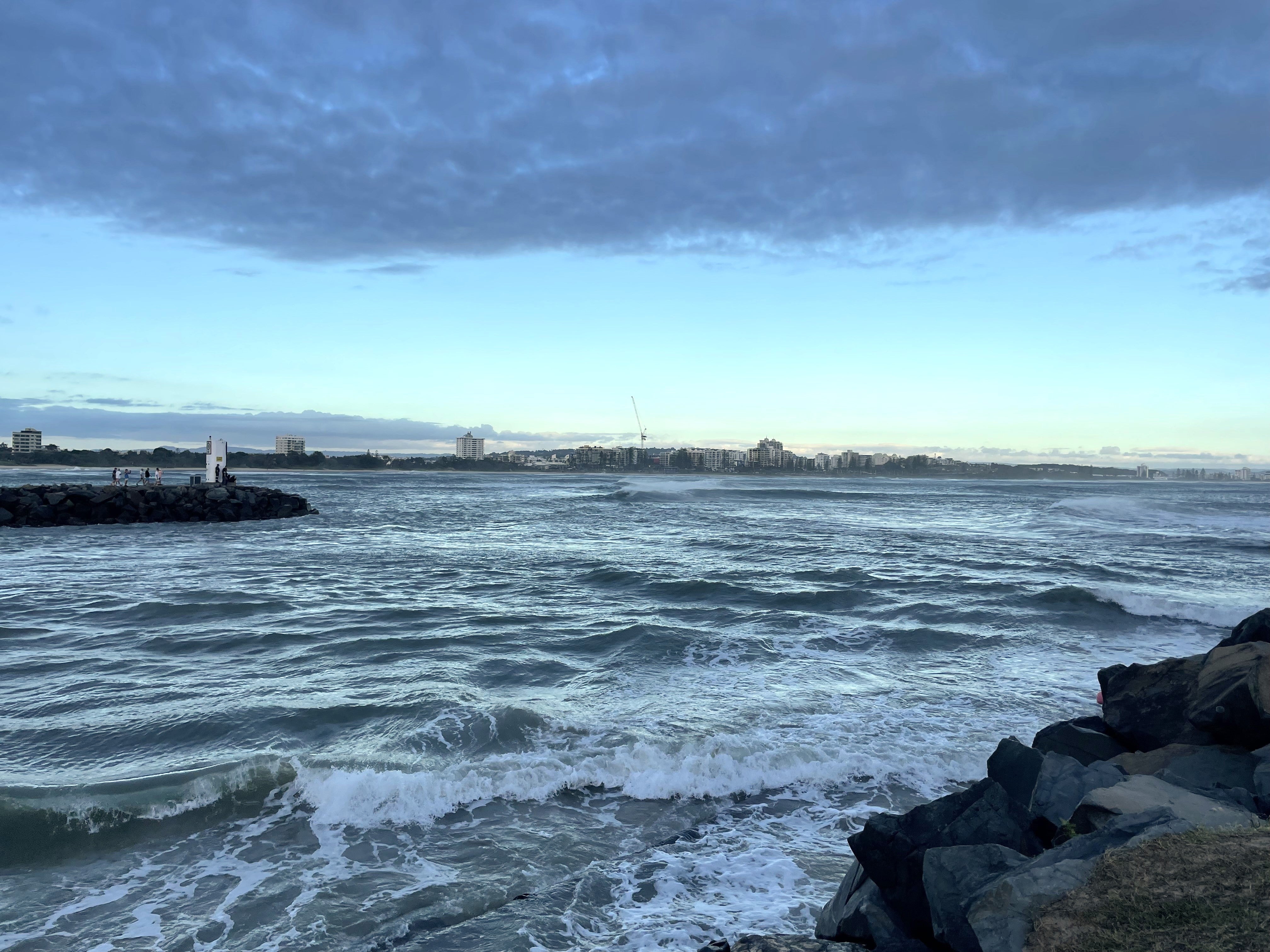 The Mooloolah River mouth.