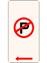 No stopping sign with red arrow pointing left.