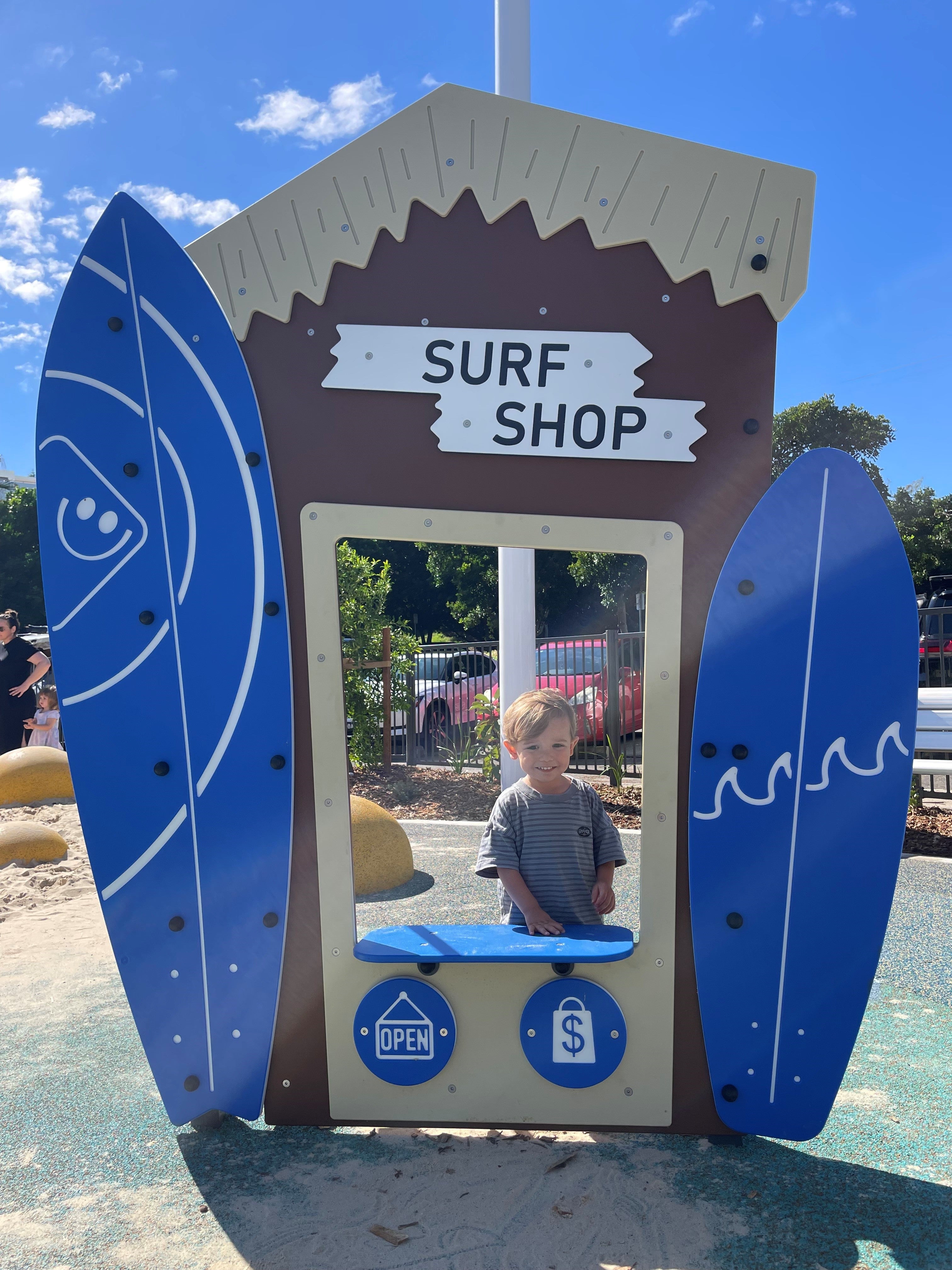 Surf shop fun at the upgraded La Balsa Park playground